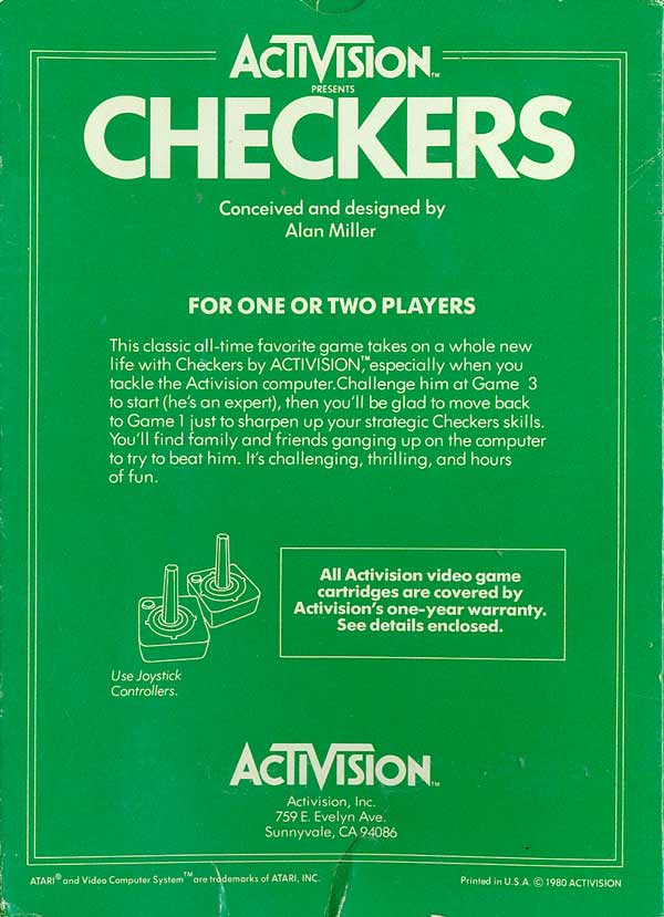 Checkers - Box Back