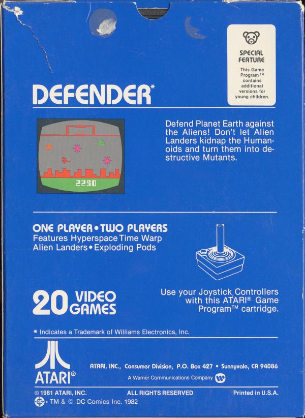 Defender - Box Back