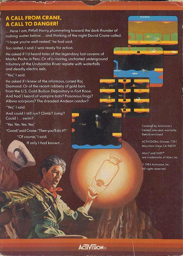 Pitfall II: Lost Caverns - Box Back