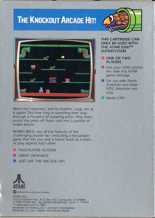 Mario Bros. - Box Back