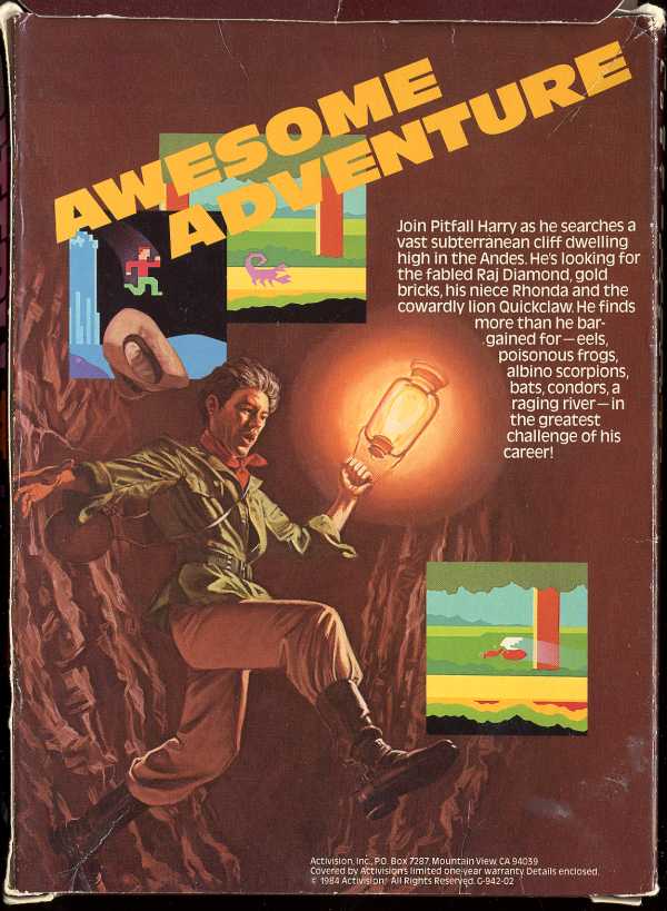 Pitfall II: Lost Caverns - Box Back