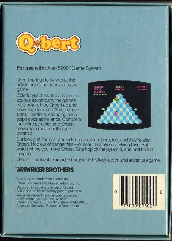 Q*bert - Box Back