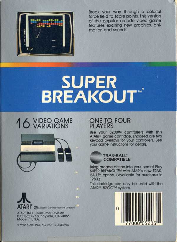 Super Breakout - Box Back