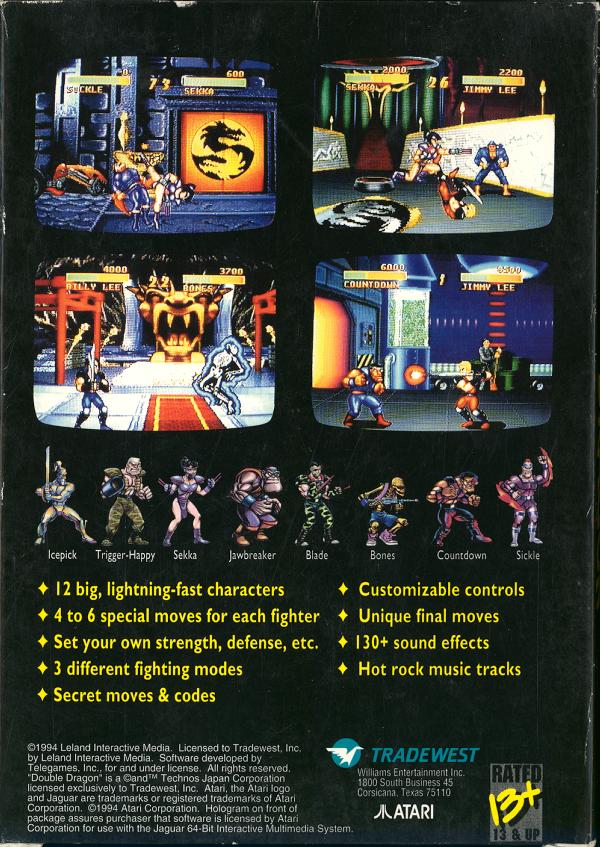 Double Dragon V - Box Back